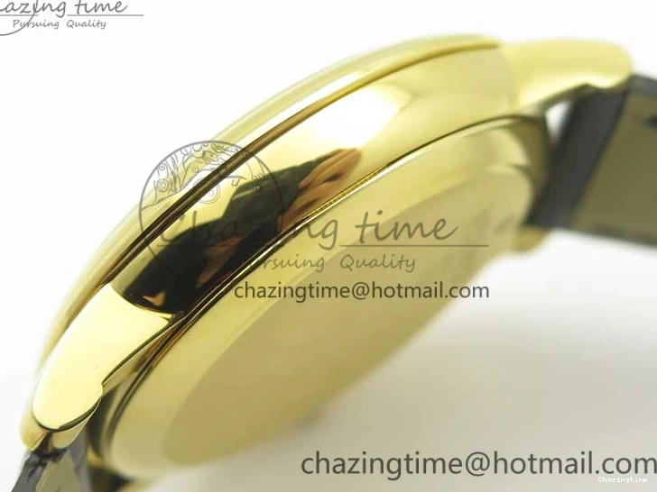 0111 De Ville YG MKF 1:1 Best Edition Silver Dial Diamonds Markers on Black Leather Strap MIYOTA 9015 V Flexible 8046